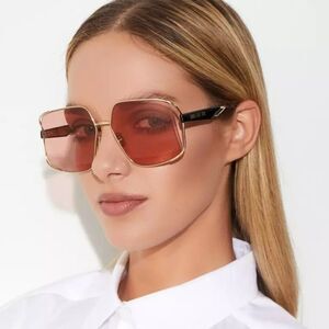 NEW Dior ARCHIDIOR S1U  B0E0 Gold Pink Women Oversized Square Sunglasses